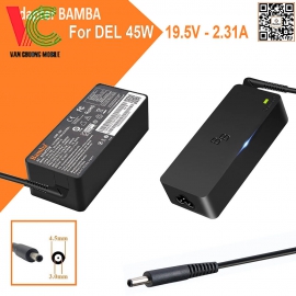Bộ Sạc Laptop Dell 45W Bamba 19.5V – 2.31A (Đầu kim nhỏ)
