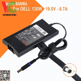 Bộ Sạc Slim Laptop Dell 130W Bamba 19.5V – 6.7A (Đầu kim lớn)