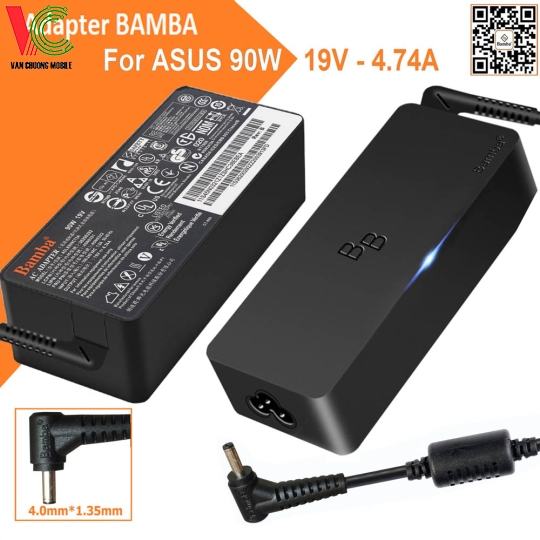 Bộ Sạc Laptop Asus 90W Bamba 19V – 4.74A (Đầu trung)