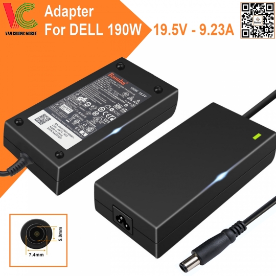 Bộ Sạc Laptop Dell 190W Bamba 19.5V – 9.23A (Đầu kim) 