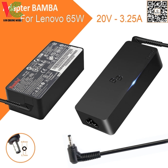 Bộ Sạc Laptop Lenovo 65W Bamba 20V – 3.25A (Đầu nhỏ)